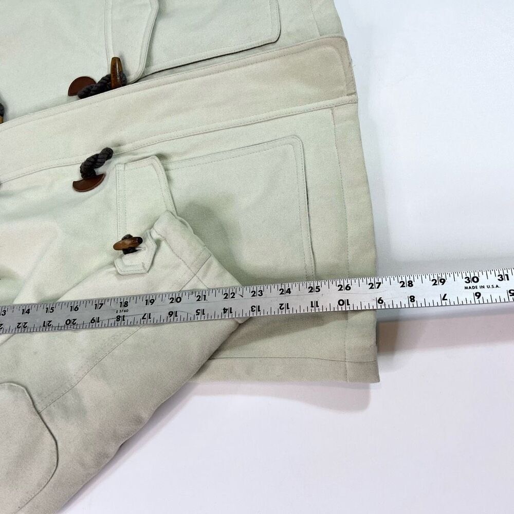 Merrell Hooded Coat Womens Medium Cream Lined Toggle Accent Opti-Shell Opti-Warm - Picture 9 of 12